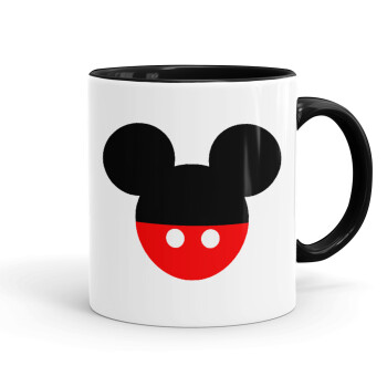 Mickey head, Mug colored black, ceramic, 330ml