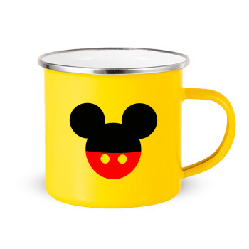 Mickey head, Yellow Enamel Metallic Cup 360ml