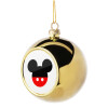 Golden Christmas tree ball ornament 8cm