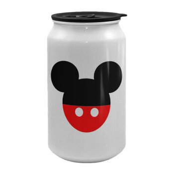 Mickey head, Κούπα ταξιδιού μεταλλική με καπάκι (tin-can) 500ml