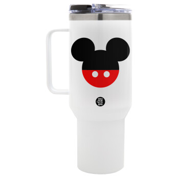 Mickey head, Mega Tumbler με καπάκι, διπλού τοιχώματος (θερμό) 1,2L