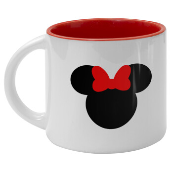 Minnie head, Κούπα κεραμική 400ml Λευκή/Κόκκινη