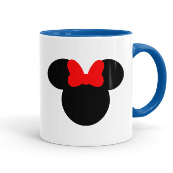 Minnie head, Mug colored blue, ceramic, 330ml