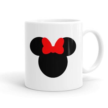 Minnie head, Ceramic coffee mug, 330ml (1pcs)