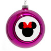 Purple Christmas tree ornament bauble 8cm