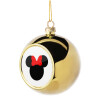 Golden Christmas tree ball ornament 8cm