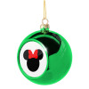 Green Christmas tree ornament ball 8cm