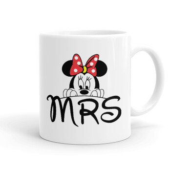 Minnie Mrs, Ceramic coffee mug, 330ml (1pcs)