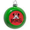 Green Christmas tree ornament bauble 8cm