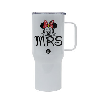 Minnie Mrs, Mega Stainless steel Tumbler with lid, double wall 750L