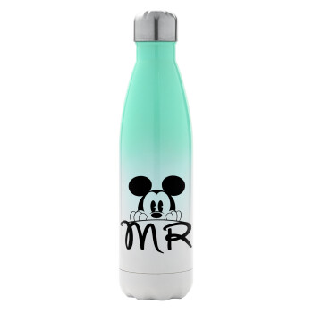 Mikey Mr, Metal mug thermos Green/White (Stainless steel), double wall, 500ml