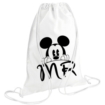 Mikey Mr, Backpack pouch GYMBAG white (28x40cm)