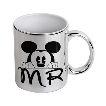 Mikey Mr, Mug ceramic, silver mirror, 330ml