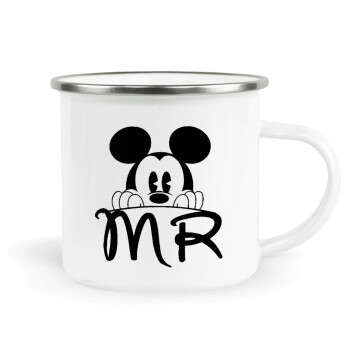 Mikey Mr, Metallic enamel cup white 360ml