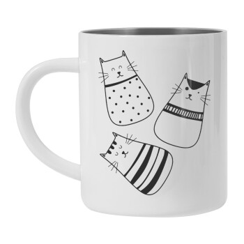 Cute cats, Mug Stainless steel double wall 450ml