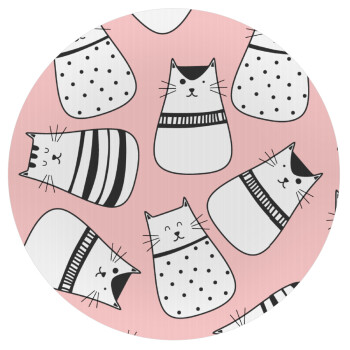 Cute cats, Mousepad Round 20cm