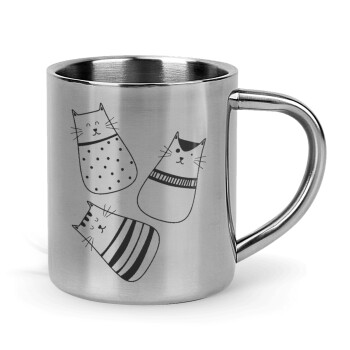 Cute cats, Mug Stainless steel double wall 300ml