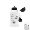 Metal water bottle, White, aluminum 500ml