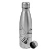 Metallic water bottle, stainless steel, 750ml