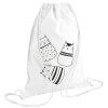 Backpack pouch GYMBAG white (28x40cm)