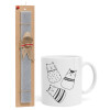 Easter Set, Ceramic Cup (330ml) & Easter aromatic flat candle (30cm) (GRAY)