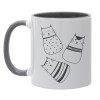 Mug colored grey, ceramic, 330ml