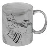 Mug ceramic marble style, 330ml