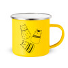 Yellow Enamel Metallic Cup 360ml