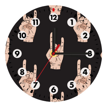 Rock hands, Wooden wall clock (20cm)