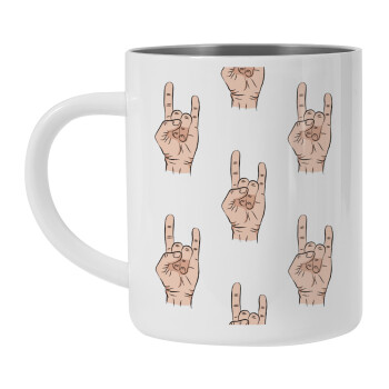 Rock hands, Mug Stainless steel double wall 450ml