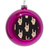 Purple Christmas tree ornament bauble 8cm