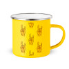 Yellow Enamel Metallic Cup 360ml