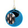 Blue Christmas tree ball ornament 8cm