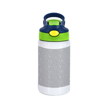 Doodle Maze, Children's hot water bottle, stainless steel, with safety straw, green, blue (350ml)