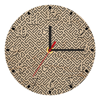 Doodle Maze, Ρολόι τοίχου ξύλινο plywood (20cm)
