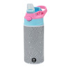 Children's hot water bottle, stainless steel, with safety straw, Pink/BlueCiel (360ml) BPA FREE