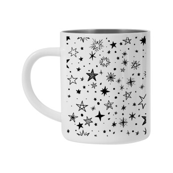 Doodle Stars, Mug Stainless steel double wall 450ml