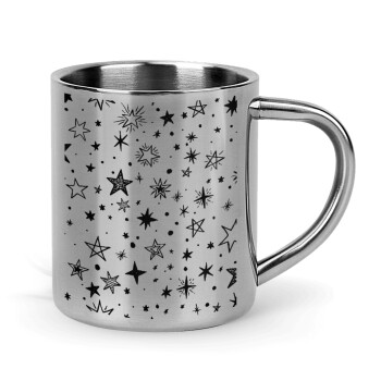 Doodle Stars, Mug Stainless steel double wall 300ml