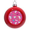 Red Christmas tree ornament bauble 8cm