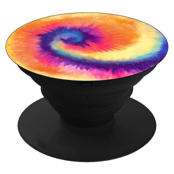 Tie Dye, Phone Holders Stand  Black Hand-held Mobile Phone Holder