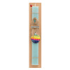 Easter Set, wooden keychain & aromatic flat Easter candle (30cm) (TURQUOISE)