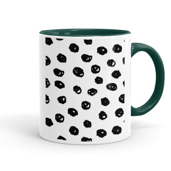 Doodle Dots, Mug colored green, ceramic, 330ml