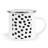 Metallic enamel cup white 360ml