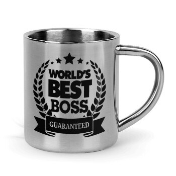 World's best boss stars, Mug Stainless steel double wall 300ml