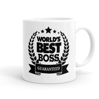 World's best boss stars, Ceramic coffee mug, 330ml (1pcs)