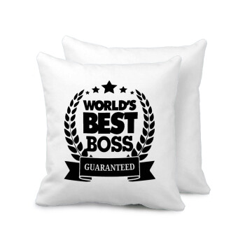 World's best boss stars, Sofa cushion 40x40cm includes filling