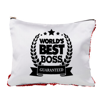 World's best boss stars, Τσαντάκι νεσεσέρ με πούλιες (Sequin) Κόκκινο