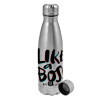 Metallic water bottle, stainless steel, 750ml