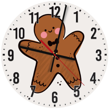 mr gingerbread, Ρολόι τοίχου ξύλινο (30cm)