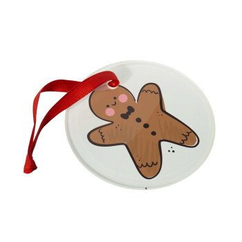 mr gingerbread, Christmas ornament glass 9cm